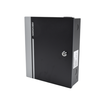 Controlador de Acceso para 4 Puertas y 4 Lectores / Fácil Administración con Software Gratuito / Incluye Gabinete y Fuente de Alimentación 12Vcc/8A / 10,000 Tarjetas / 50,000 Eventos | DS-K2804