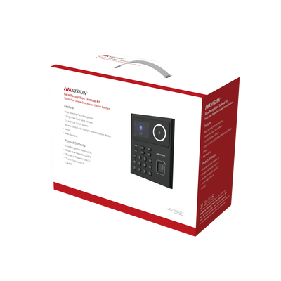 Kit WiFi de Control de Acceso Lite TODO INCLUIDO con Lector de Rostros, Tarjetas y Huellas / 500 Rostros / Compatible con App HIKConnect / Incluye Electroimán  Botón de Salida y Montajes Z y L para imán / HIK-IA | DS-KAS320