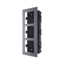 Base de 3 Espacios para EMPOTRAR Módulos de Videoporteros Hikvision | DS-KD-ACF3
