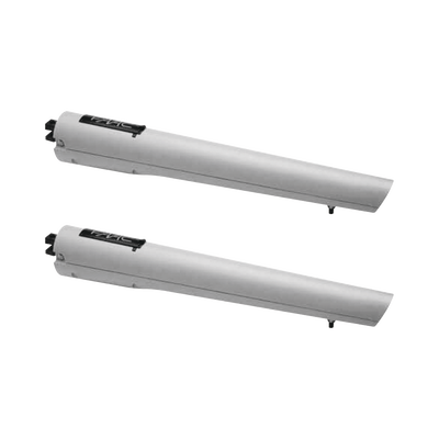 Kit de Operadores FAAC S418 para Puertas Abatibles de hasta 2.7m y 300Kg / Con Capacidad de Respaldo de Baterías y Desbloqueo Manual | 10599807