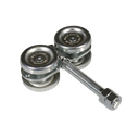 ECO KIT 4C - M / Kit de Carretillas de Cuatro Ruedas / Carga Soportada de 150 lbs / Incluye Dos Carretillas Para Puertas Colgantes | 1991-8125