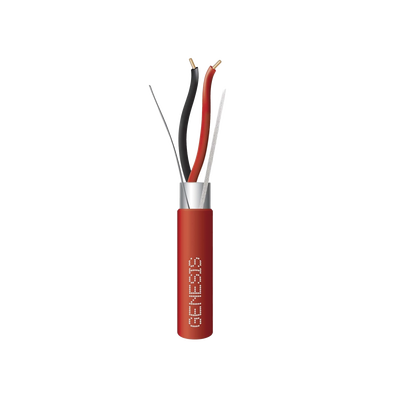 Bobina de Alambre 152 Metros (500 Pies) / 2 x 16 AWG Blindado / PLENUM / Para Alarmas de Incendio | 4606-5504