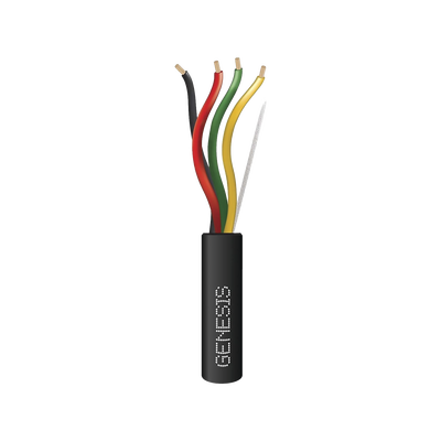 Carrete de Cable de 305 Metros (1000 Pies) / 4 x 14 AWG / Cable Direct Burial / Color Negro / Para Uso en Intemperie / Uso en Aplicaciones en Sistemas de Detección de Incendio y Sistemas de Evacuación | 4154-1008