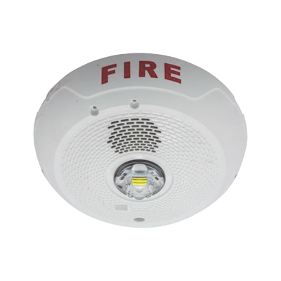 Sirena con Lámpara LED Estroboscópica, Montaje en Techo, Nivel de Candelas Seleccionable, Color blanco , Nuevo Diseño Moderno y Elegante y Menor Consumo de Corriente | PC2WLED