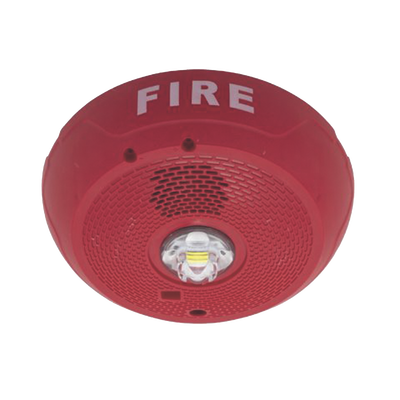 Sirena con Lámpara LED Estroboscópica / Montaje en Techo / Nivel de Candelas Seleccionable / Color Rojo / Nuevo Diseño Moderno y Elegante / Menor Consumo de Corriente | PC2RLED