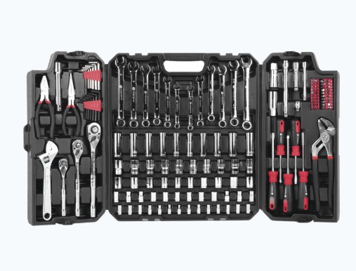 SSMELE Juego de Herramientas con 144 piezas totales. Pulgadas + Milimétricas. Presentación Maletín.