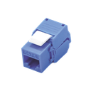 Módulo Jack Keystone Cat6 (Toolless), con Terminación en Ángulo 180 Grados Color Azul, Compatible con Faceplate y Patchpanel Linkedpro | LP-KJ-610-TTBU