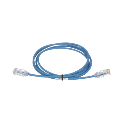 Cable de Parcheo TX6, UTP Cat6, Diámetro Reducido (28AWG), Color Azul, 2.13 Metros (7 Pies) | UTP28SP7BU