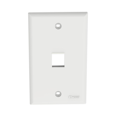 Placa de Pared Vertical, Salida Para 1 Puerto Keystone, Color Blanco | NK1FNWH