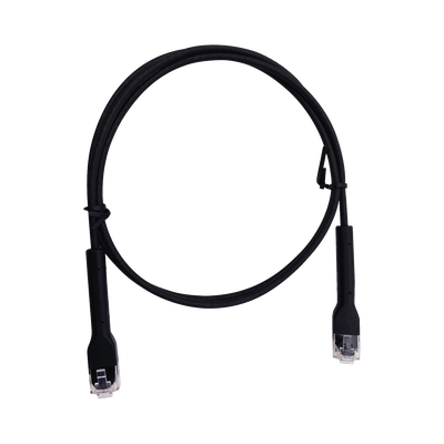 Mini Patch Cord Cat6 Ultra Slim 2 Metros (6.56 Pies) Negro ? Ahorra Espacio sin Organizadores, con Bota Flexible | LP-PSLIM-2BK