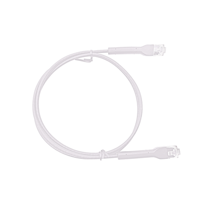 Mini Patch Cord Cat6 Ultra Slim 2 Metros (6.56 Pies) Blanco ? Ahorra Espacio sin Organizadores, con Bota Flexible | LP-PSLIM-2WH