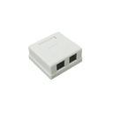 Caja de Pared con Jack UTP Cat5e y Jack RJ11 Telefónico | LP-WP-09