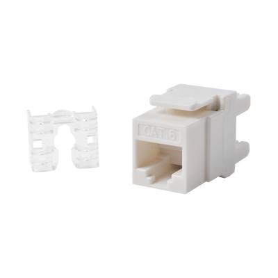 Módulo Jack Keystone Cat6 con Terminación 110 (Punchdown) Ángulo 180 - Color Blanco | LP-KJ-649-WH