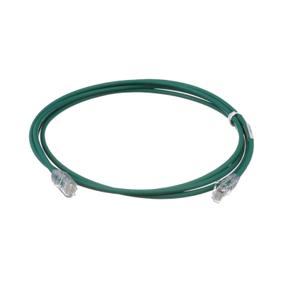 Cable de Parcheo UTP Cat6A, CM/LSZH, Diámetro Reducido (28AWG), Color Verde, 1.52 Metros (5 Pies) | UTP28X5GR