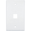 Placa de Pared (Face Plate) / 1 Puerto / Color Blanco / Caja con 20 Piezas / ABS | DS-1FPA1-A