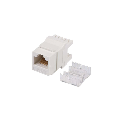 Módulo Jack Keystone Cat5e con Terminación en Ángulo 180 - Color Blanco | LP-KJ-549-WH