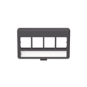 Placa de Mobiliario Modular Estándar, Salidas Para 4 Puertos Keystone, Color Negro | NK4MFLBL