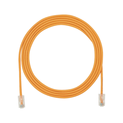 Cable de Parcheo UTP Cat6A, CM/LSZH, Diámetro Reducido (28AWG), Color Naranja, 0.91 Metros (3 Pies) | UTP28X3OR