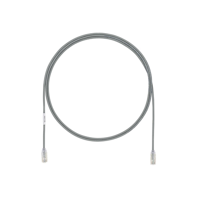 Cable de Parcheo UTP Cat6A, CM/LSZH, Diámetro Reducido (28AWG), Color Gris, 6.1 Metros (20 Pies) | UTP28X20GY