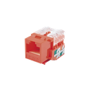 Módulo Jack Keystone Cat6 con Terminación 110 (Punchdown) para Faceplate - Color Rojo | LP-KJ-601-RD