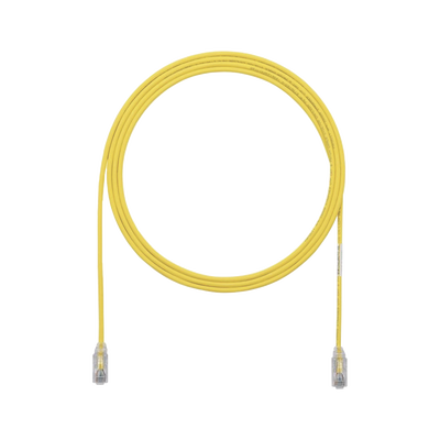Cable de Parcheo UTP Cat6A, CM/LSZH, Diámetro Reducido (28AWG), Color Amarillo, 2.13 Metros (7 Pies) | UTP28X7YL