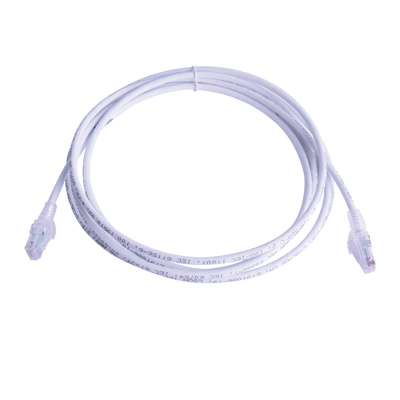 Patch Cord MC6 Modular Cat6 UTP, CM/LS0H, 3.05 Metros (10 Pies), Color Blanco, Versión Bulk (Sin Empaque Individual) | MC6-10-02B