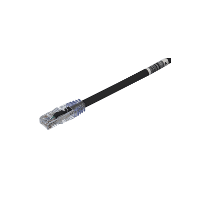 Cable de Parcheo UTP, Cat6A, 24 AWG, CM, Color Negro, 0.3 Metros (1 Pie) | UTP6AX1BL