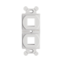 Marco de Módulo Dúplex, Para Placas Frontales Estándar NEMA 106, Acepta 2 Módulos Keystone, Color Blanco | NK2106MFWH