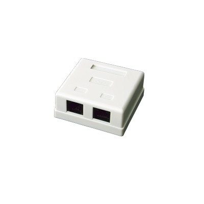 Caja de Pared con 2 Puertos, Incluye 2 Jacks UTP Cat5e Keystone | LP-WP-6035