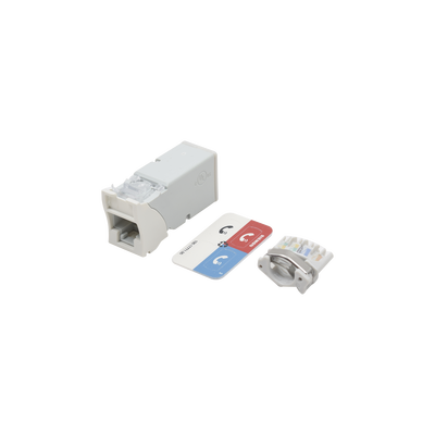 Jack Z-Max Cat6A, UTP, Montaje Híbrido en Placa de Pared (Plano y Angulado), Color Blanco, Versión Bulk (Sin Empaque Individual) | Z6A-02B