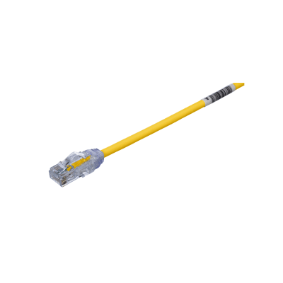 Cable de Parcheo UTP, Cat6A, 24 AWG, CM, Color Amarillo, 6.71 Metros (22 Pies) | UTP28X22YL