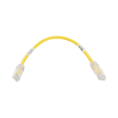 Cable de Parcheo TX6, UTP Cat6, 24 AWG, CM, Color Amarillo, 0.3 Metros (1 Pie) | UTPSP1YLY