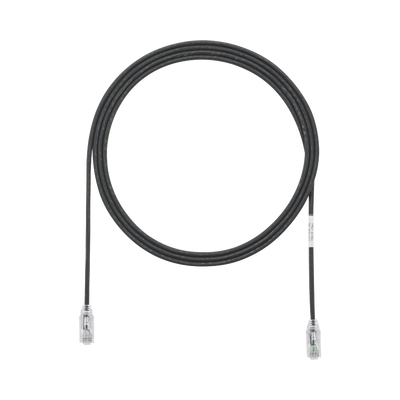 Cable de Parcheo TX6, UTP Cat6, Diámetro Reducido (28AWG), Color Negro, 3.05 Metros (10 Pies) | UTP28SP10BL