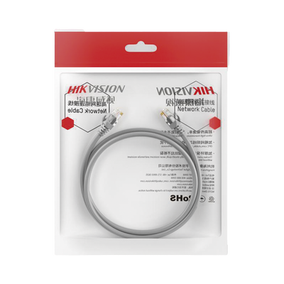 Cable de Parcheo (Patch Cord) / UTP / Cat. 6 (24 AWG) / 10 Metros (32.81 Pies) / Color Gris / Ideal para PoE+ / Interior | DS-1NP6UEC0-1000-G