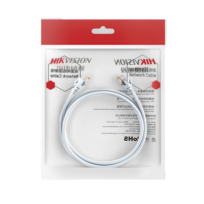 Cable de Parcheo (Patch Cord) / UTP / Cat. 6 (24 AWG) / 0.50 Metros (1.64 Pies) / Color Blanco / Ideal para PoE+ / Interior | DS-1NP6UEC0-050-W