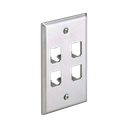 Placa de Pared Vertical, de Acero Inoxidable, Salida Para 4 Puertos Mini-Com | CFP4SY