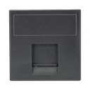 Módulo Color Grafito con 1 Espacio para Jack Keystone con Guardapolvo para las Cajas de Escritorio Ofiblock y Teleblock / (K76/14) | SM-1-KEY-G