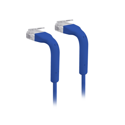 UniFi Patch Cable Cat6 Ultradelgado GbE con Botas Flexibles, Color Azul, 0.1 Metros (0.33 Pies) | U-CABLE-PATCH-RJ45-BL