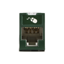 Jack Ultramax Cat6A, UTP, Montaje Híbrido en Placa de Pared (Plano y Angulado), Color Verde, Punch Down | U6A-H07NS