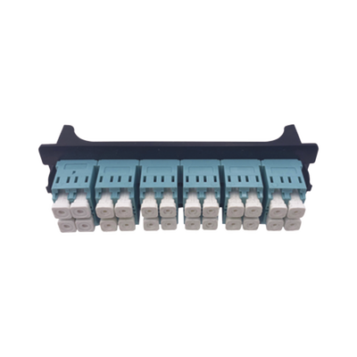 Placa Acopladora para Distribuidor de Fibra Óptica LP-ODF-8024, Incluye 12 Acopladores LC Duplex para Fibra Multimodo | LP-FO-LC-D12-MM