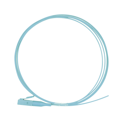 Pigtail de Fibra Óptica Simplex LC, PVC, OM3 50/125, Aqua, 1 Metro (3.28 Pies) | LP-FOM3-LC-01