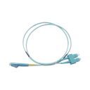 Jumper de Fibra Óptica Multimodo OM3 50/125 LC-SC OFNR (Riser), 2.0 mm, Dúplex, Aqua, 1 metro (3.28 pies) | LP-FOM3-LCSC-R01