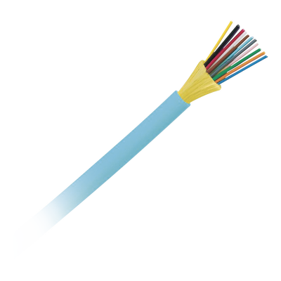 Cable de Fibra Óptica de 12 Hilos, Multimodo OM4 50/125 Optimizada, Interior, Tight Buffer 900um, No Conductiva (Dieléctrica), OFNP (Plenum), Precio Por Metro | FODPZ12Y