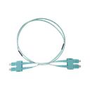 Jumper de Fibra Óptica Multimodo OM3 50/125 SC-SC OFNR (Riser), 2.0 mm, Dúplex, Aqua, 3 Metros (9.84 Pies) | LP-FOM3-SCSC-R03