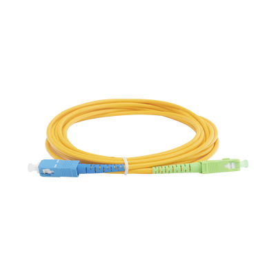 Jumper de Fibra Óptica Monomodo SC/APC-SC/UPC Simplex de 3 Metros (9.84 Pies), 3mm | LPSM3SCASCUS3