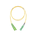 Jumper de Fibra Optica Monomodo 9/125 OS2, SC/APC-LC/APC Duplex, OFNR (Riser), Color Amarillo, 2 Metros (6.56 Pies) | F92ERANB1SNM002
