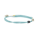 Jumper de Fibra Óptica Multimodo 50/125 XGLO OM3, LC-LC Duplex, OFNR, Color Aqua, 2 Metros (6.56 Pies) | FJ2-LCLC5L-02AQ