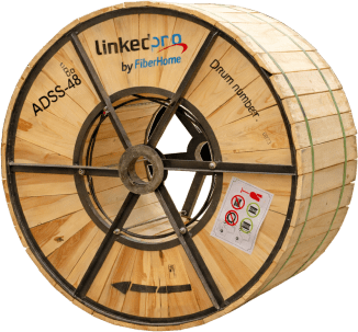 Carrete 4 Kilómetros de Fibra Óptica (ADSS) G.652D Armada Anti Roedor, Dieléctrica, Monomodo 48 Hilos, Span 200 (Para instalaciones aéreas, en tubería o enterrado directo) | OC-ADSS-ARMD-48C/4KM