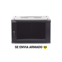 Gabinete PRECISION, Con Puerta de Cristal Templado, de 19in, 6UR, 450mm de Profundidad, Color Negro | PSTC-06-645-BDG