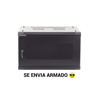 Gabinete PRECISION, Con Puerta de Cristal Templado, de 19in, 9UR, 450mm de Profundidad, Color Negro | PSTC-09-645-BDG